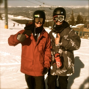 Supper fun shredding with old mate Mitch Brown 
